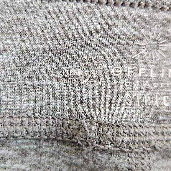 Offline by Aerie Warmup Leggings Women's S Short (W26 L26) Grey Regular Rise EUC - Picture 7 of 10
